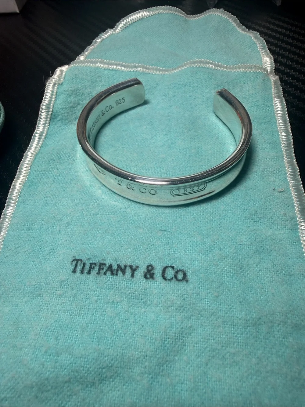 Tiffany & Co. Silver Stamped Cuff Bracelet